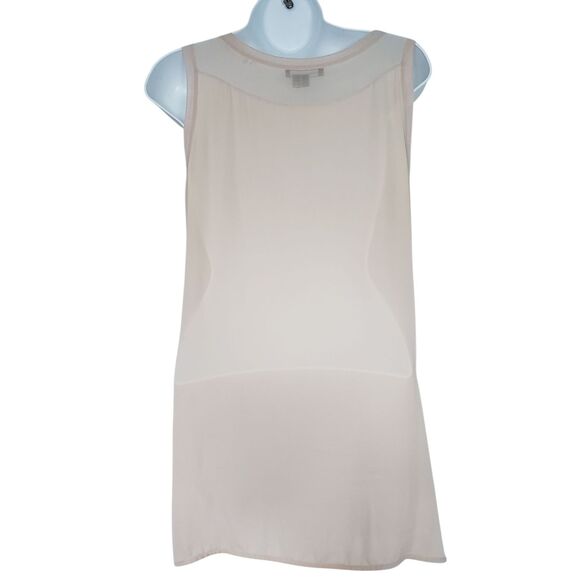Vince Sheer Silk Sleeveless Blouse Tank Top Womens Pink Medium Classic - Picture 3 of 12